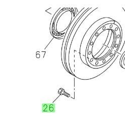 Axle Hub Bolt